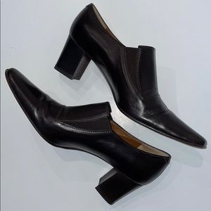 Brooks Brothers black wide heel Size 6